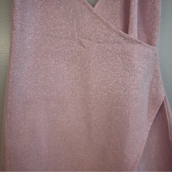 NWT Princess Poly Pink Metallic Halter Wrap Mini Dress Size 0 - Picture 11 of 13